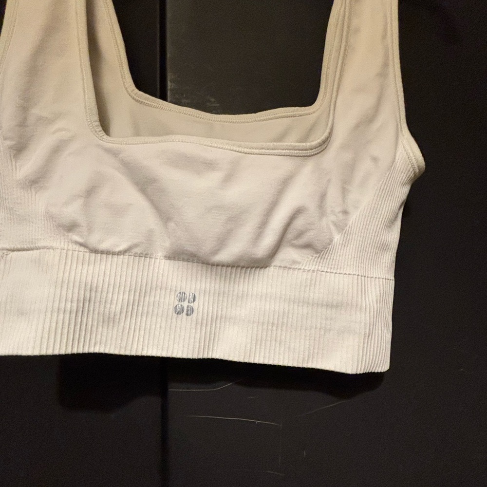 Sweaty Betty Off-White Knit sports bra